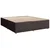Vidaxl Box spring postelja z vzmetnico temno rjav 200x200 cm blago