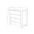 Hanah Home Komoda Duru 1600-31, 90x85x42 cm, Bela