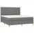 Vidaxl Box spring postelja z vzmetnico LED temno siva 180x200 cm blago