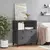 Regal za knjige VIKEN antracit sivi 80 x 40 x 90 cm drveni