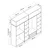 Hanah Home Garderober Kale-7520, 270x235x52 cm, Braon