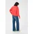 Kaffe Majica Hazel magenta/bela