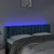 Vidaxl LED posteljno vzglavje temno modro 147x16x78/88 cm žamet