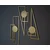 Wallity Zidna dekoracija Trident - APT426, 34 x 85 cm, Gold