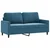 2-dijelni set sofa s jastucima plavi baršunasti
