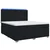 vidaXL Postelja boxspring z vzmetnico Črna 140 x 190 cm Blago