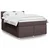 Vidaxl Box spring postelja z vzmetnico temno rjav 140x190 cm blago