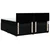 Vidaxl Box spring postelja z vzmetnico črna 180x200 cm blago