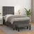 Vidaxl Box spring postelja z vzmetnico siva 80x200 cm umetno usnje