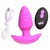Bang! Rotating & Vibrating Silicone Butt Plug with Remote Purple
