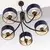 Jupiter 2101 - Luster na lancu ARTHUR 5xE27/15W/230V plave/crne boje
