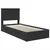 Krevet s od storage Crna 75 x 190 cm Konstruirano drvo