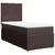 Vidaxl Box spring postelja z vzmetnico temno rjav 90x190 cm blago