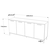Hanah Home Komoda 160x71,8x40cm Bež-Antracit
