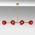Opviq Luster Benek-15-14481, 103x40x74cm, IP20, Zlatno-crvene boje