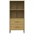 Regal za knjige s 2 ladice smeđi 60 x 35 x 128,5 cm drveni OSLO