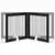 Vrata za pse s postoljem 2 pcs Crni hrast 100 x 100 cm