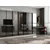 Hanah Home ormar sa reflektujućim staklom Nisa 20664, 360 cm, peščar