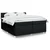 Vidaxl Box spring postelja z vzmetnico črn 200x200 cm blago