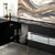 Hanah Home TV Komoda Leon, 180x59x35 cm, Crno-Zlatne boje