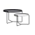 Hanah Home Set klub stočića Mandy, 2 komada, 80x51x80, 60x41x60 cm, Antracit