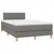 Vidaxl Box spring postelja z vzmetnico LED temno siva 120x200 cm blago