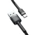 USB-C pleten kabel Baseus Cafule - 3m - črno-siv