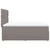 Vidaxl Box spring postelja z vzmetnico taupe 160x200 cm blago