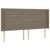 Vidaxl Box spring postelja z vzmetnico LED taupe 160x200 cm blago