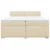 Vidaxl Box spring postelja z vzmetnico krem 200x200 cm blago