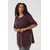 KAFFE CURVE Majica Jenna temno rjava