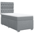 VIDAXL Box spring postelja z vzmetnico svetlo siva 90x190 cm blago