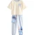 Next Pižama Stitch modra/svetlo modra/pastelno rumena/roza