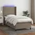 Vidaxl Box spring postelja z vzmetnico LED taupe 90x190 cm blago