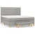 Krevet box spring s madracem svjetlosiva 160x200 cm tkanina