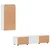 Set TV komoda s ladicama FLORIN 3 pcs Bijelo Konstruirano drvo