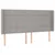 Vidaxl Box spring postelja z vzmetnico LED sv. siva 160x200 cm blago