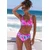SUNSEEKER Bikini hlačke modra/voda/orhideja/neonsko lila