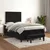 Box spring postelja z vzmetnico črna 120x190 cm žamet
