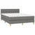Vidaxl Box spring posteljni z vzmetnico temno siv 140x190 cm blago