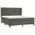 Vidaxl Box spring postelja z vzmetnico temno siva 180x200 cm žamet