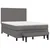 Vidaxl Box spring postelja z vzmetnico siv 140x200 cm umetno usnje