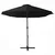 Vanjski suncobran s aluminijskim stupom 460 x 270 cm crni