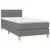 Vidaxl Box spring postelja z vzmetnico LED temno siva 90x190 cm blago