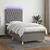 Vidaxl Box spring postelja z vzmetnico LED temno siva 100x200 cm blago