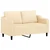 vidaXL Kavč dvosed krem 140 cm blago