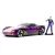 Avtomobilček DC Chevy Corvette Stingray 2009 Jada kovinski z odpirajočimi elementi in figurica Joker dolžina 20 cm 1:24