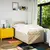 VIDAXL Box spring postelja z vzmetnico krem 90x190 cm blago