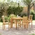 Vidaxl Jedilni stol 4 szt. Rjava 62 x 55 x 94 cm Trden tikov les