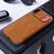 Maska na preklop Nillkin Qin Pro za iPhone 15 Plus braon